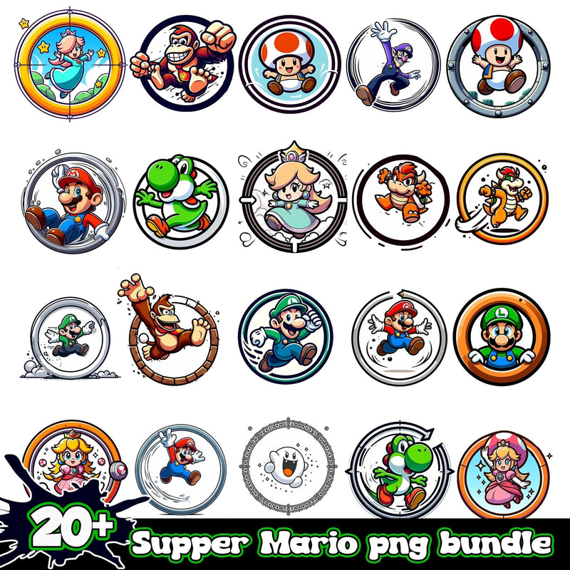 Super Mario Bundle 20+ PNG