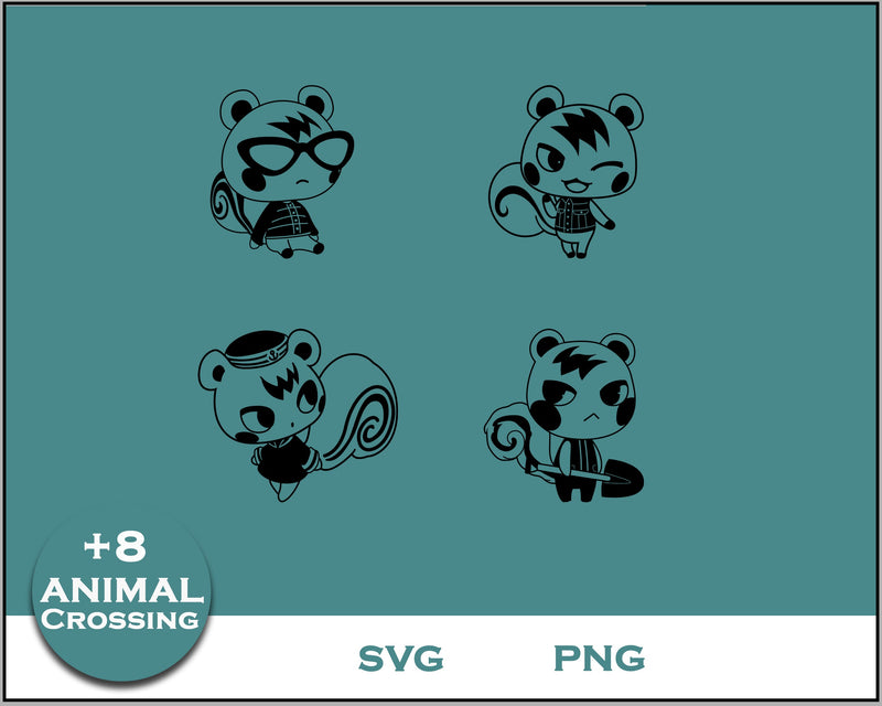 8+ Marshal Pack Svg Bundle, Animal Crossing Svg Bundle, Animal Crossing Svg, Cartoon svg, png digital file