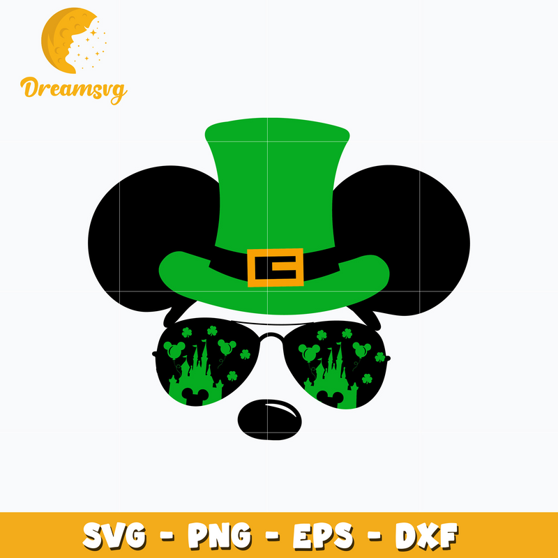 Mickey mouse disney patrick's day svg