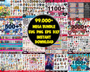 New  Ultimate Giga Bundle svg, Mega bundle svg, 99.000 unique designs almost everything included