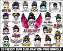 Messy bun sublimation Bundle - Digital Dowload