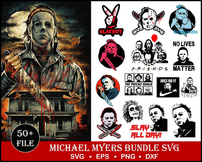 Michael myers svg bundle 50+ svg, png, dxf, pdf