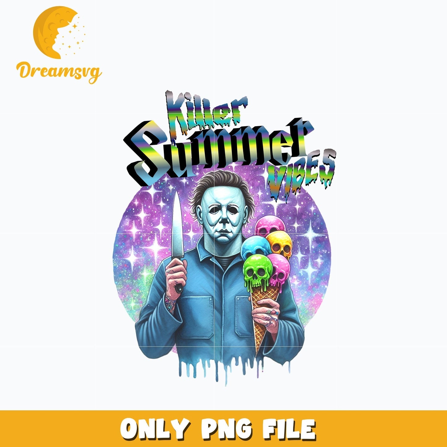 killer summer vibes Michael myers design png