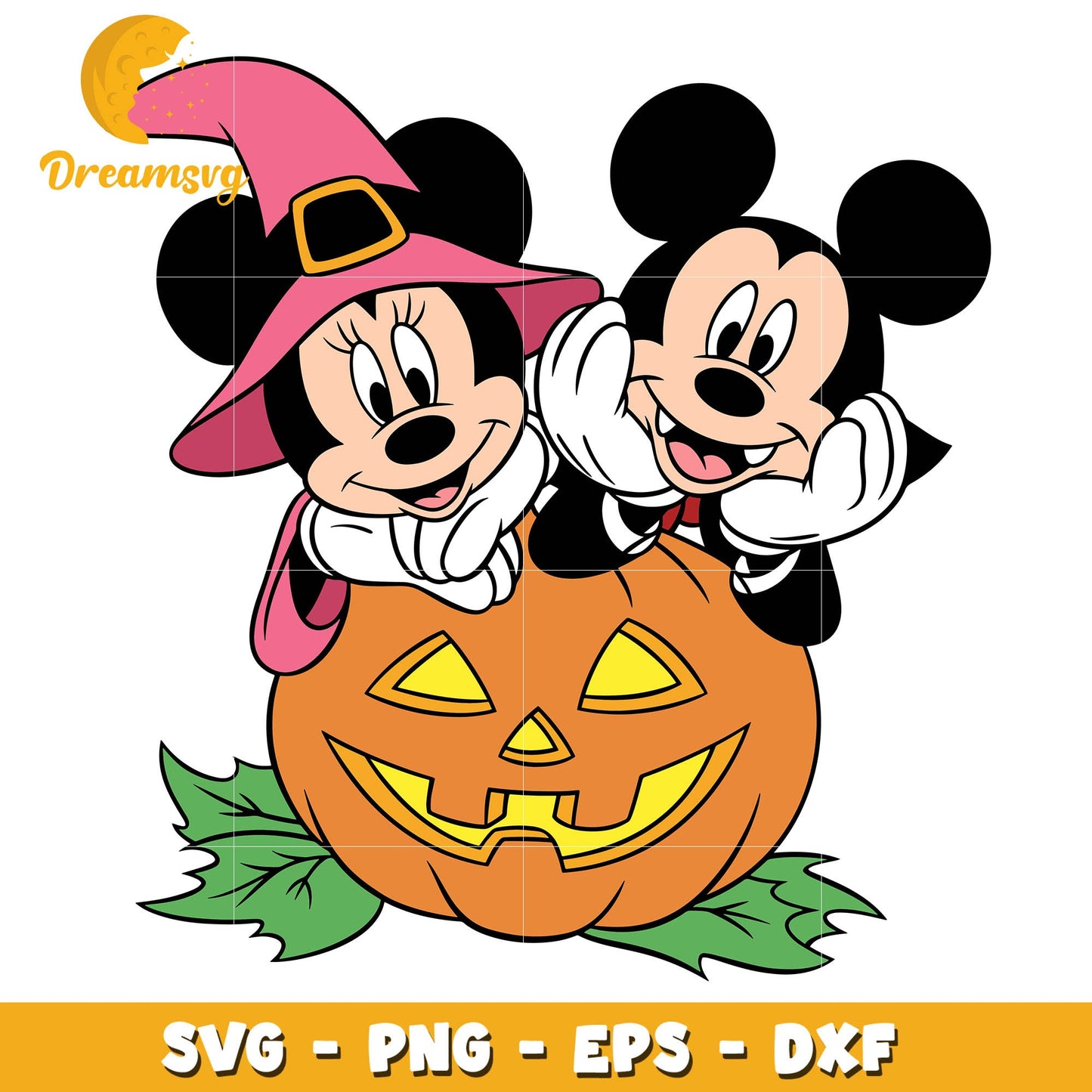 mickey and minnie pumpkin Halloween svg