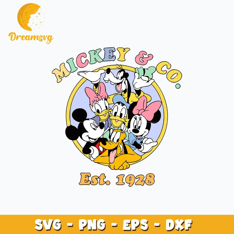 Disney Mickey and co est 1928 svg