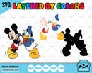 Mickey and Friends clipart bundle, svg cut files for Cricut / Silhouette, Mickey & friends png