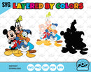 Mickey and Friends 100 cliparts bundle, svg cut files for Cricut / Silhouette, Mickey & friends png