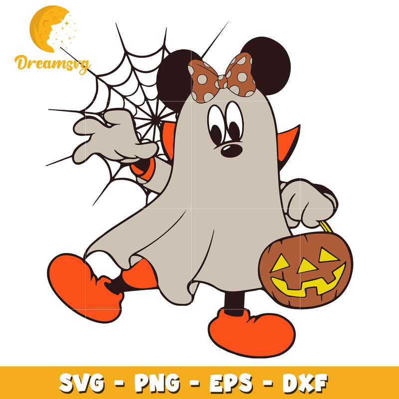 Disney Minnie Mouse Ghost Pumpkin svg