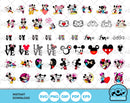Mickey and Minnie Valentine's Day 100 cliparts bundle, SVG cut files for Cricut / Silhouette, instant download