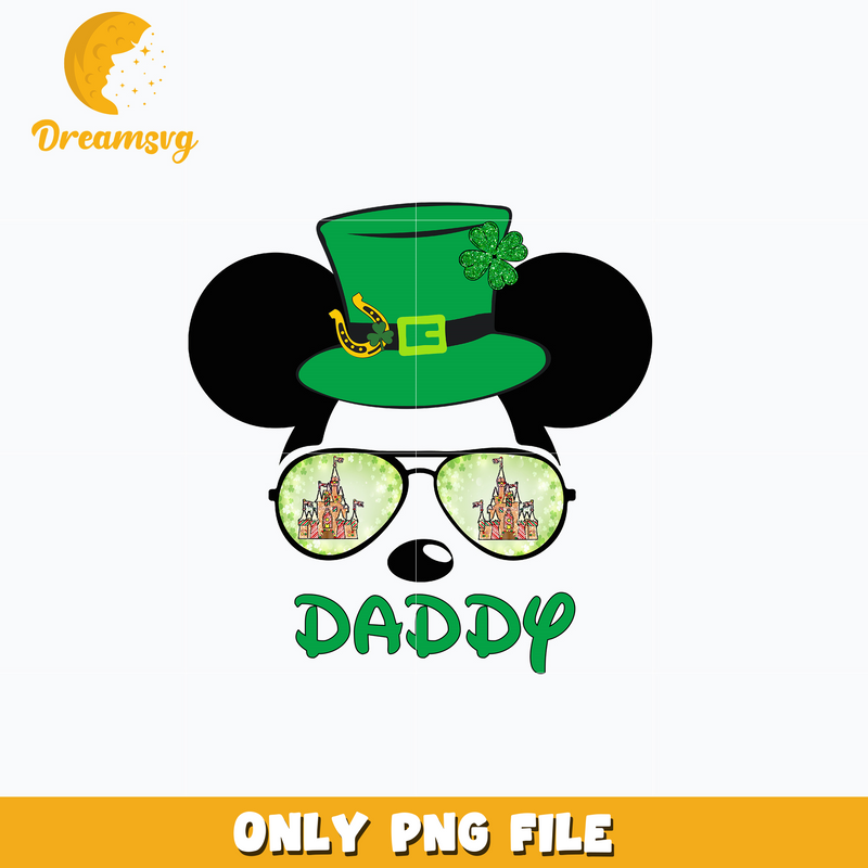 Mickey caslte daddy st. patrick's day png