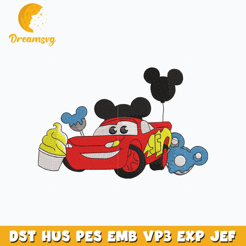 Mickey disney car embroidery