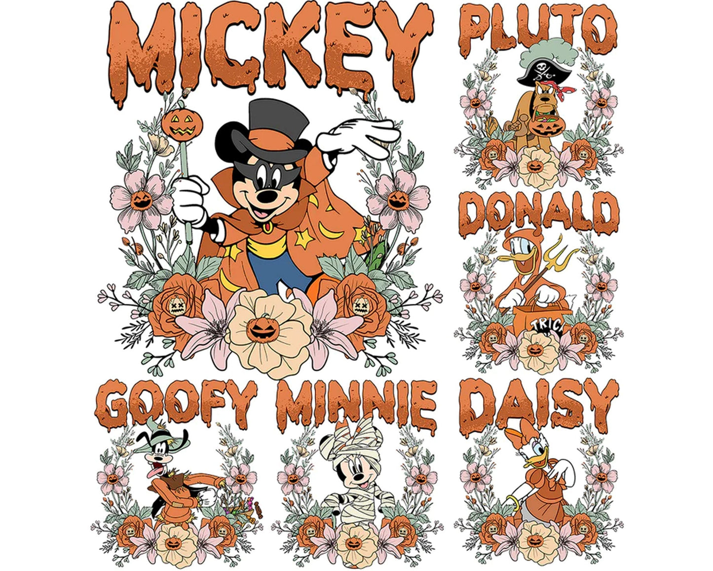 Disney Mickey and Friends Halloween png, Disney Halloween bundle