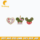 Mickey head cake embroidery