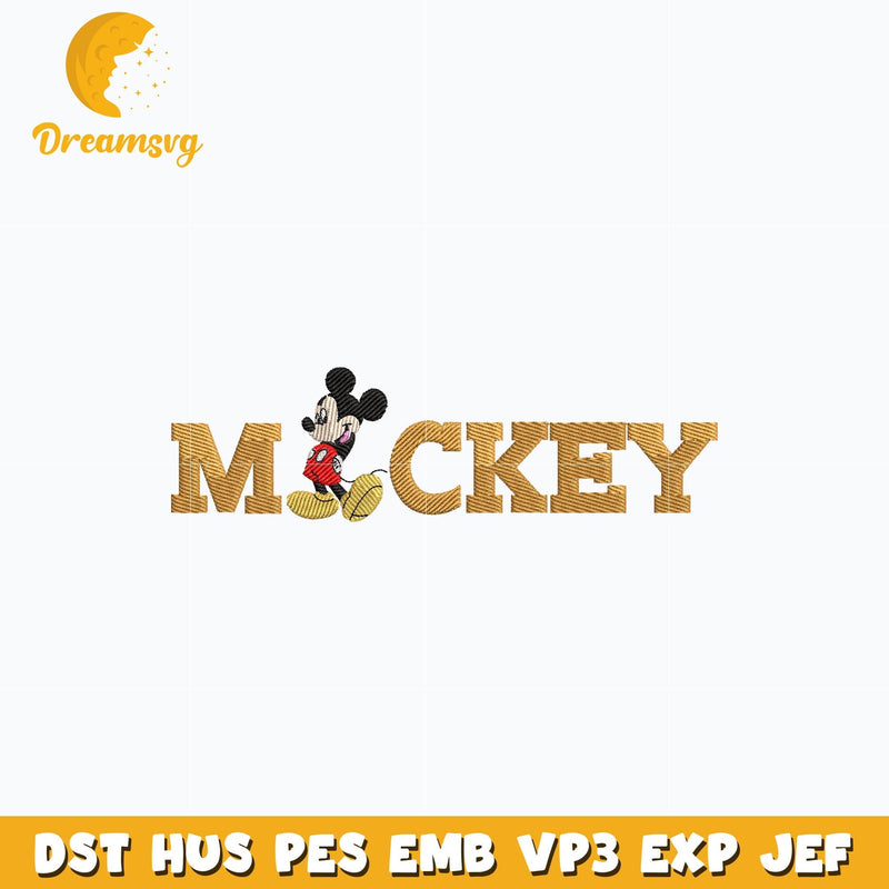 Mickey mouse name embroidery