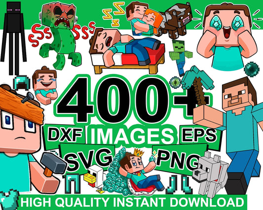 400+ Mine carf svg bundle cutting files for print and cricut
