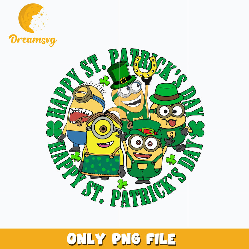 Minions circle happy st. patrick's day Png
