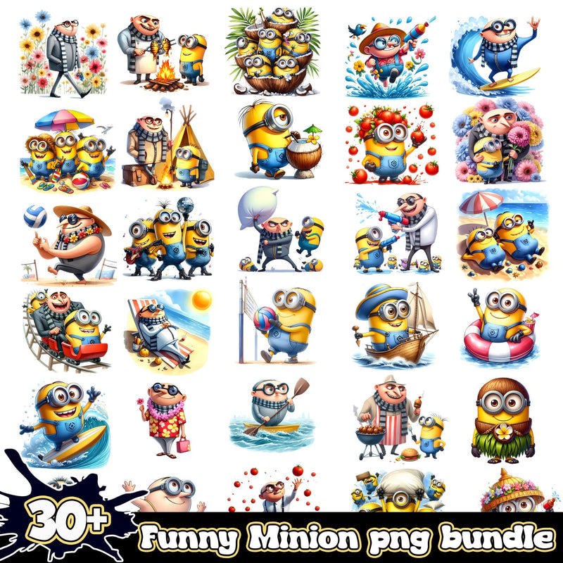 Funny Minion Bundle 30+ PNG