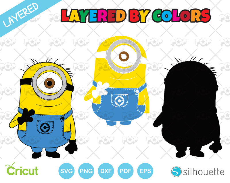 Minions clipart bundle, Minions SVG cut files for Cricut / Silhouette, PNG DXF, instant download