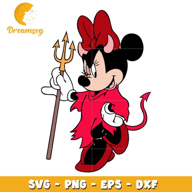 Halloween Devil Minnie Mouse svg