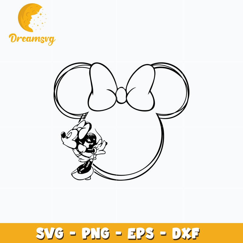 Minnie Mouse svg, minnie head svg, digital download