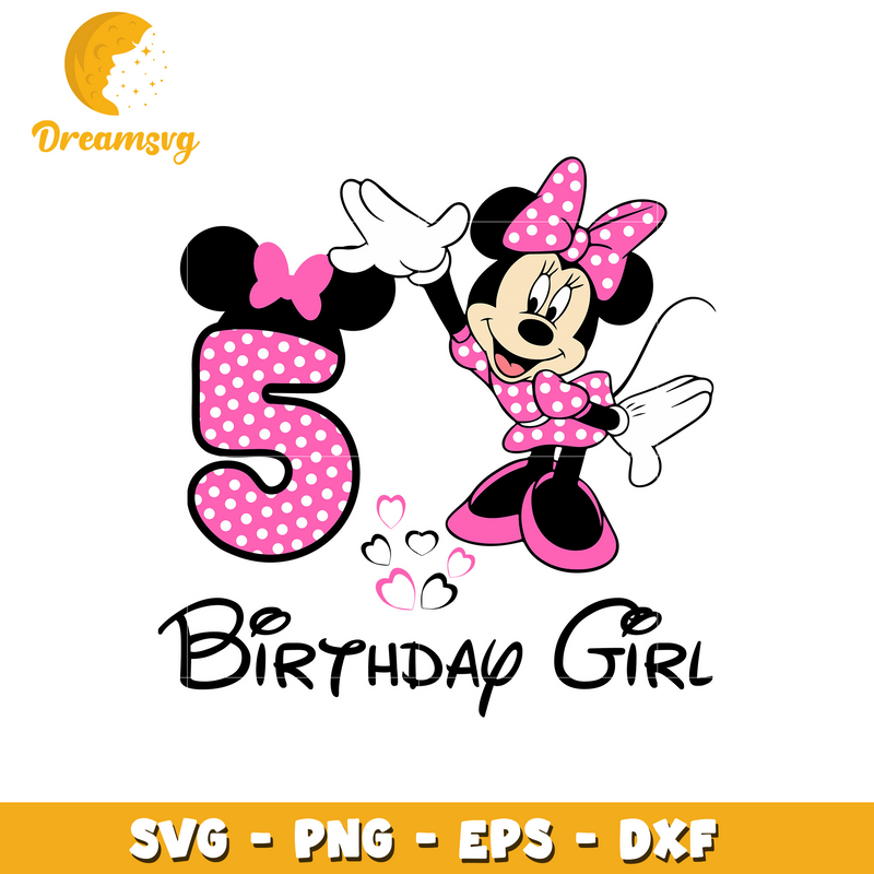 Disney Minnie happy birthday girl svg