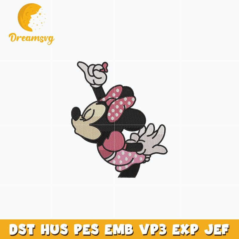 Minnie kiss embroidery