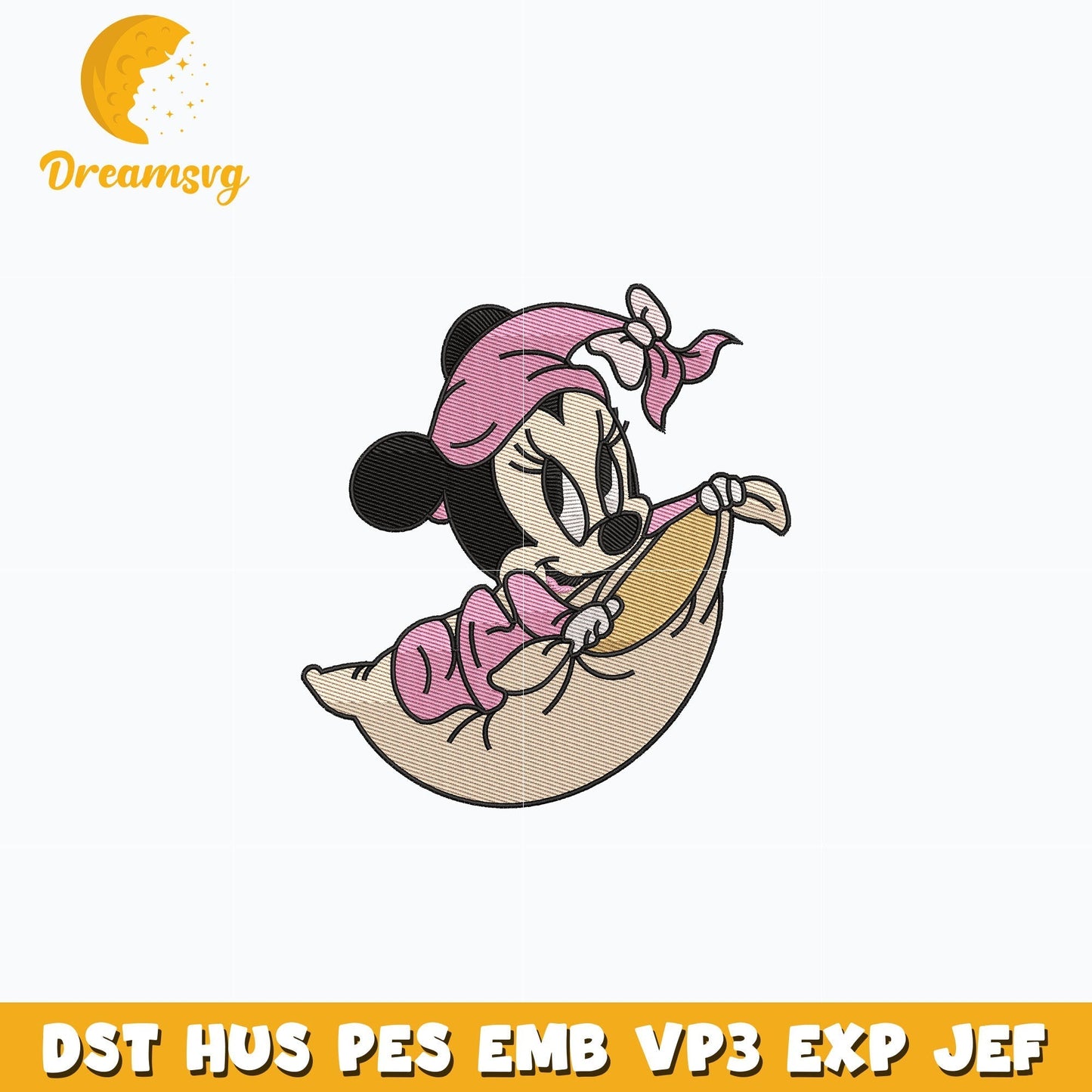 Minnie mouse baby embroidery