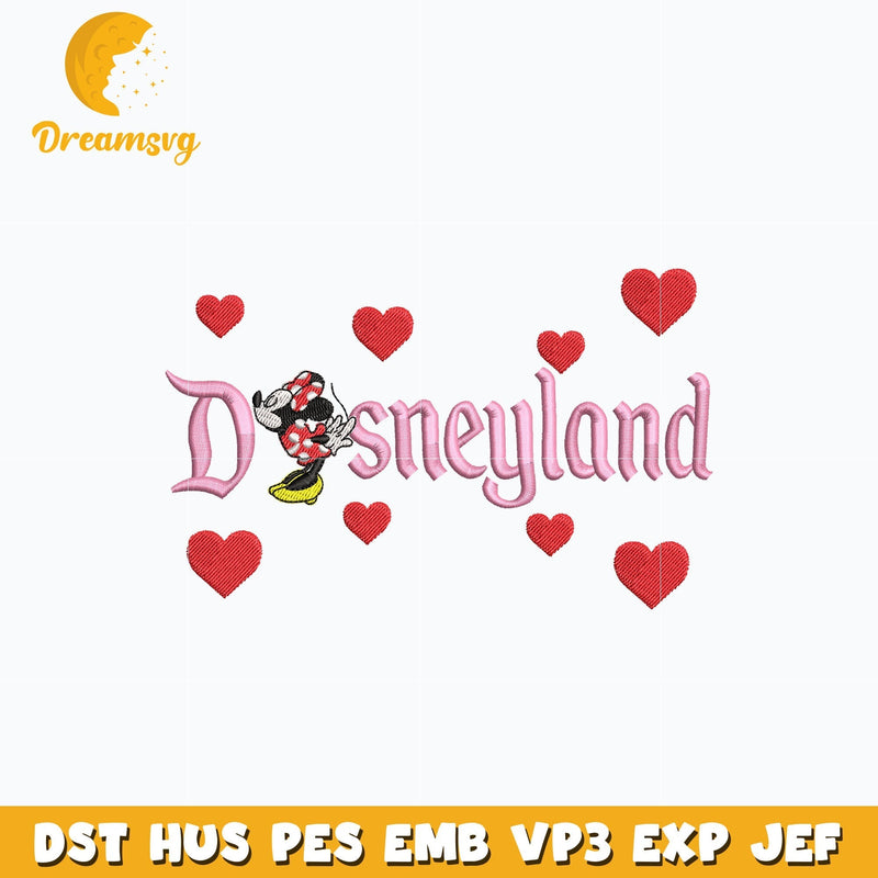 Minnie love disneyland embroidery