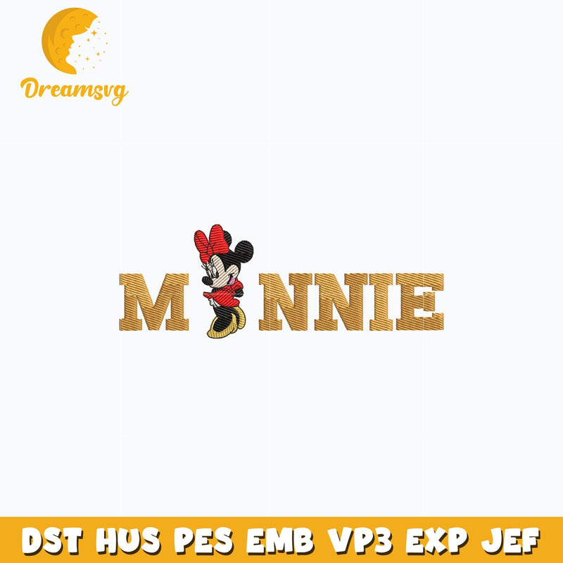 Minnie mouse name embroidery