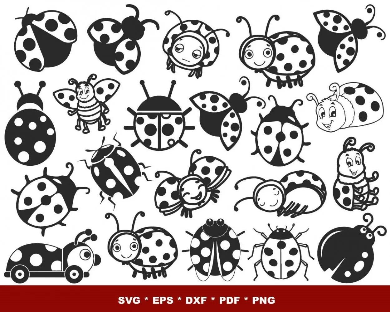 Miraculous Ladybug Clipart Bundle, PNG & SVG Cut Files for Cricut / Silhouette