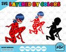Miraculous Ladybug clipart set, Miraculous SVG cut files for Cricut / Silhouette, Ladybug PNG