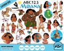 Moana clipart bundle + alphabet, Moana svg cut files for Cricut / Silhouette, Moana png