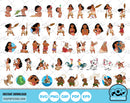 Moana clipart bundle + alphabet, Moana svg cut files for Cricut / Silhouette, Moana png