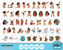 Moana BIG BUNDLE 500 files + alphabet, Moana svg cut files for Cricut / Silhouette, Moana png