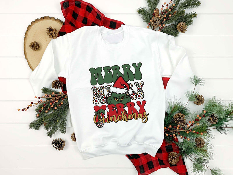 Merry Grinchmas Santa Hat Christmas SVG, Grinch Christmas SVG.