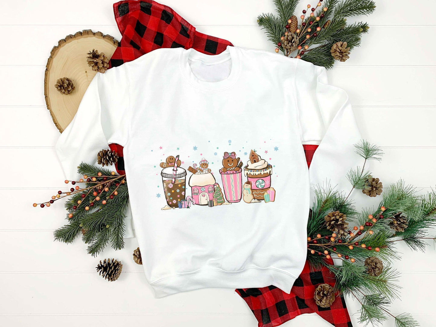 Merry Christmas Gingerbread Coffee PNG, Christmas PNG File.