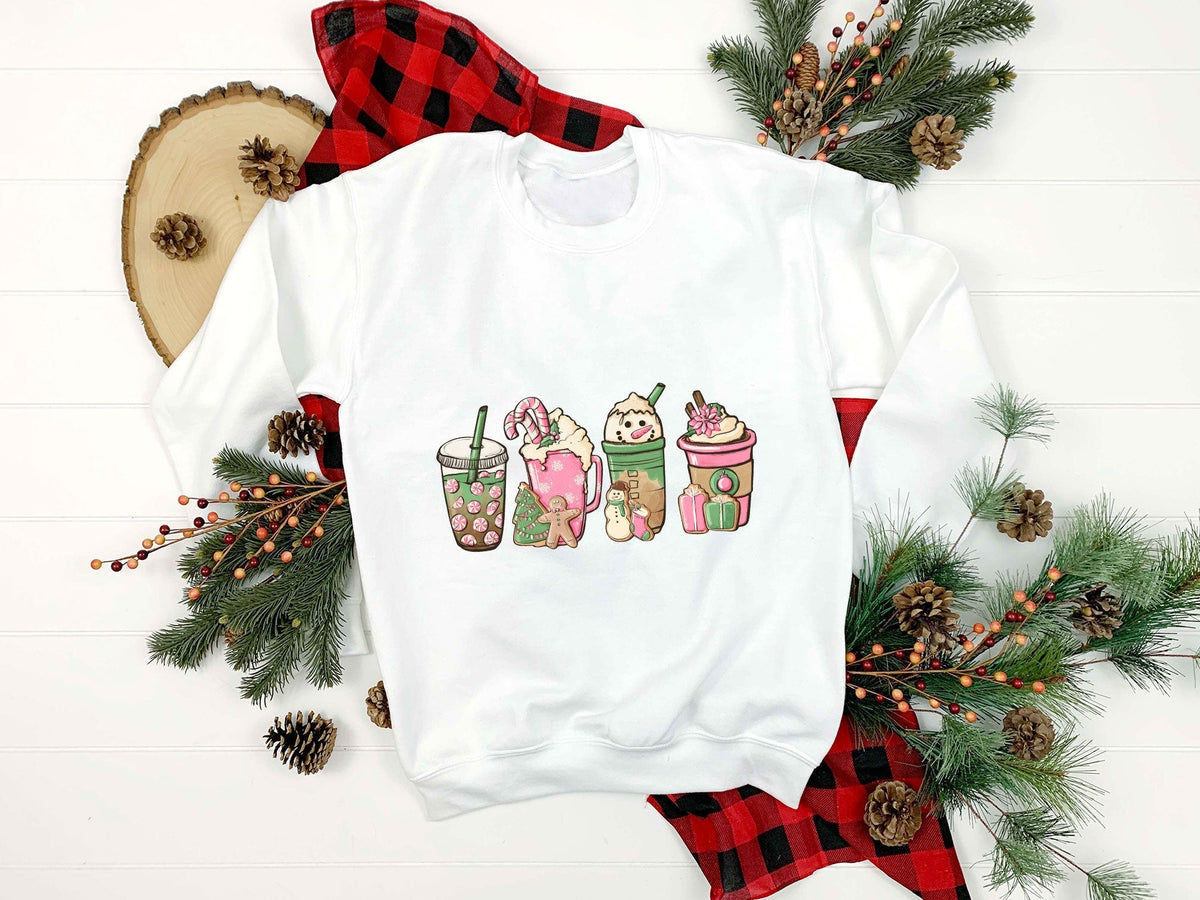 Snowman Gingerbread Christmas PNG, Coffee Christmas PNG.