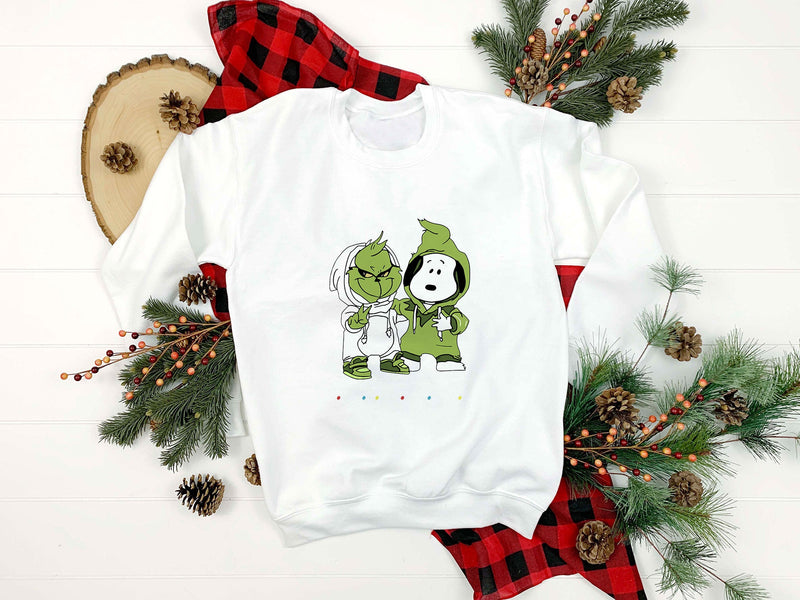 Snoopy and Grinch Friend Christmas SVG, Christmas SVG File.