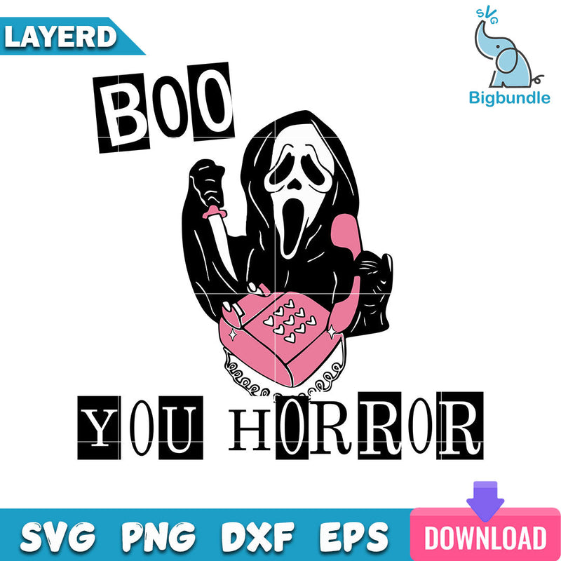 Ghotsface Boo You Horror Svg, Horror Mean Girl Svg, SG31072392