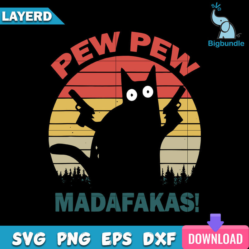 Pew Pew Madafakas Svg, Cat Hollween Svg, Hallowween Svg, SG01072304