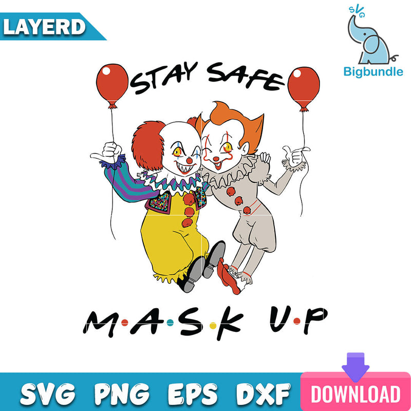 Stay Safe Mask Up Svg, Horror Movie Svg, Halloween Svg, SG01072330