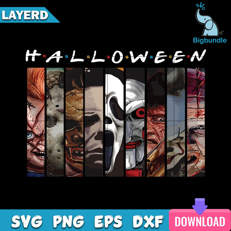 Halloween Horror Friends Svg, Horror Movie Svg, Halloween Svg, SG01072341