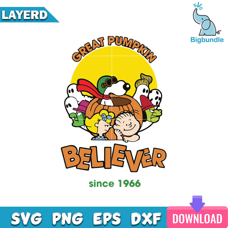 Great Pumpkin Believer Since 1966 Svg, Snoopy Halloween Svg, SG01072353