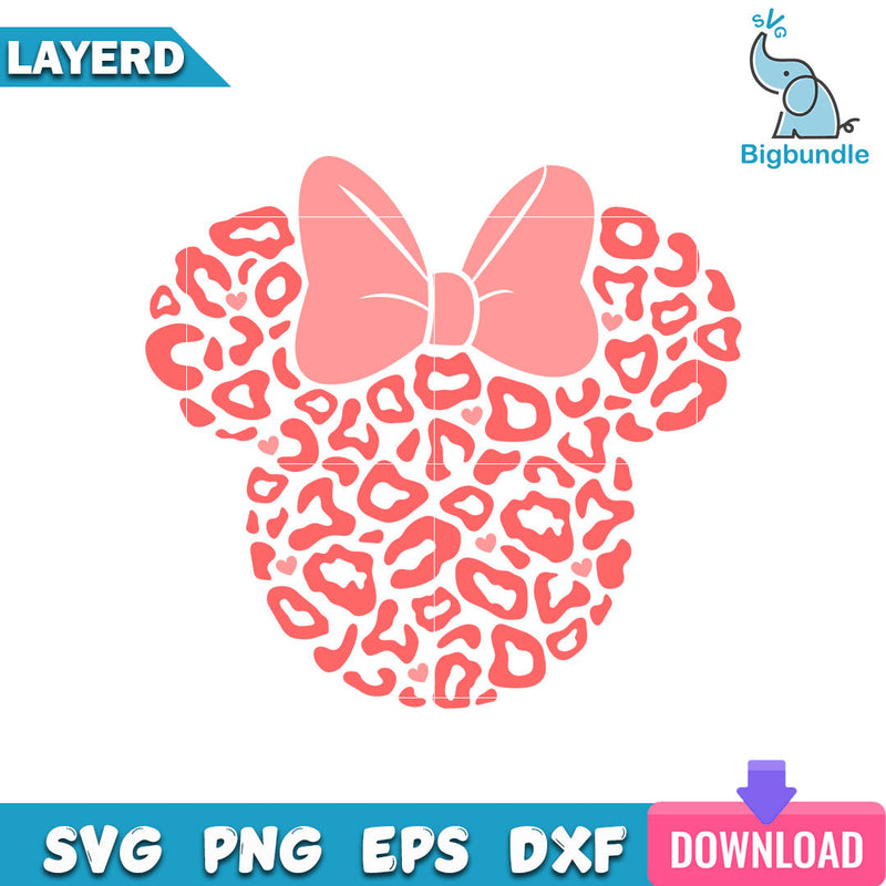 Leopard Skin Minnie Svg, Minnie Mouse Svg, Disney Svg, SG19062369