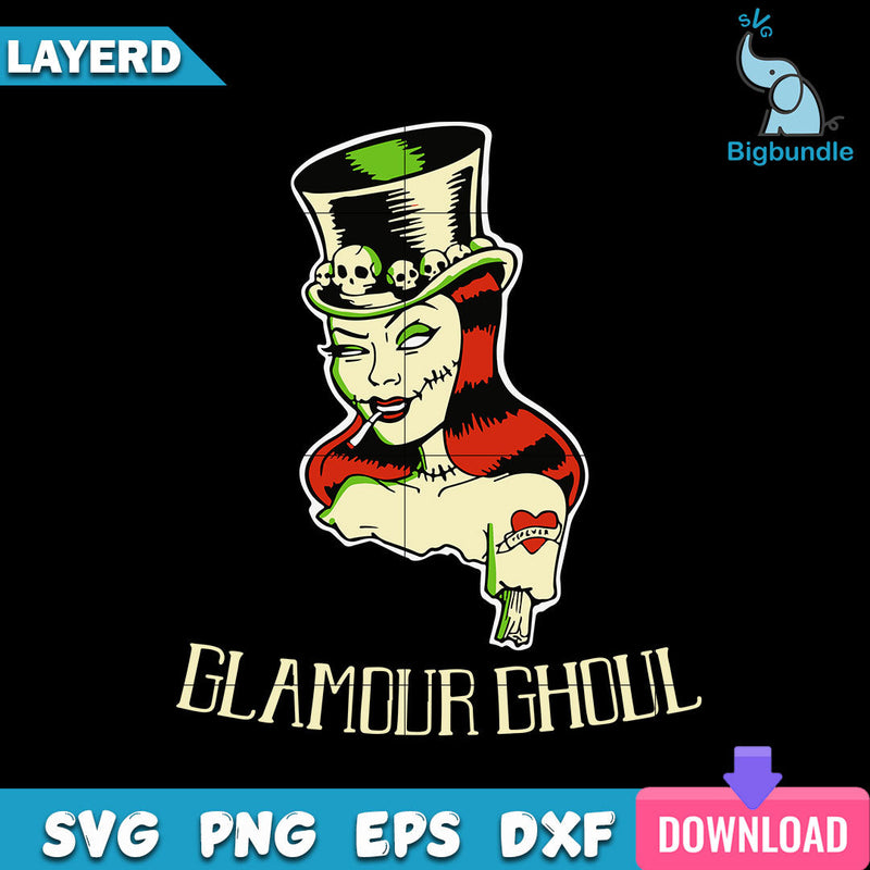 Psychobilly Horror Halloween Glamour Ghoul Svg, SG14072363