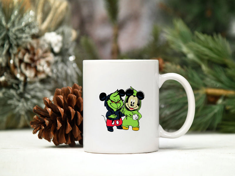 Baby Mickey And Baby Grinch Cosplay SVG, Christmas SVG File.