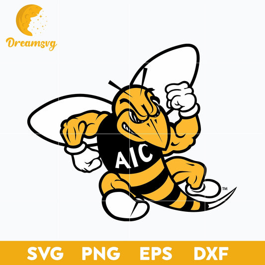 AIC Yellow Jackets Svg, Logo Sport Svg, Ncaa Svg, Png, Dxf, Eps load File.