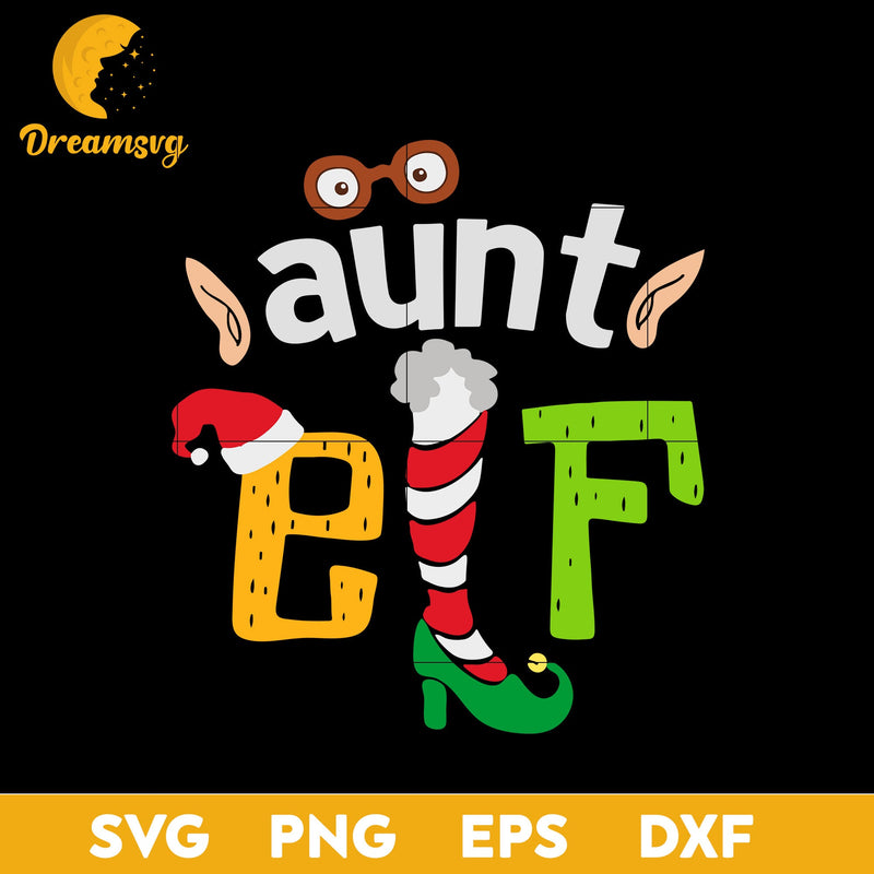 Aunt Elf Squad Family Christmas SVG, Christmas SVG, PNG DXF EPS Digital File.