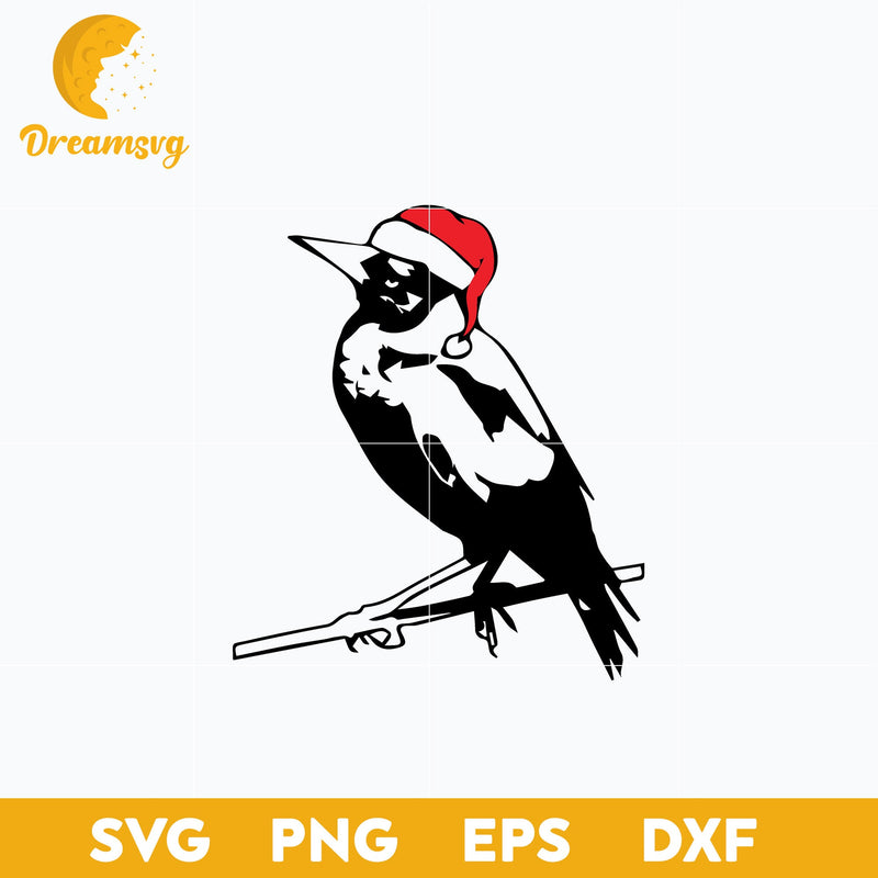 Australian Magpie Aussie Christmas SVG, Christmas SVG, PNG DXF EPS Digital File.