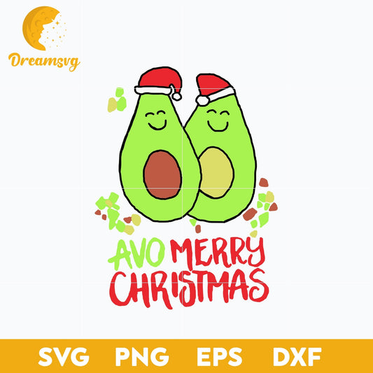Avocado Fruit Christmas SVG, Christmas SVG, PNG DXF EPS Digital File.